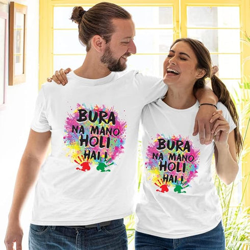 Vasthrlay Couple Holi Tshirts for Men & Women